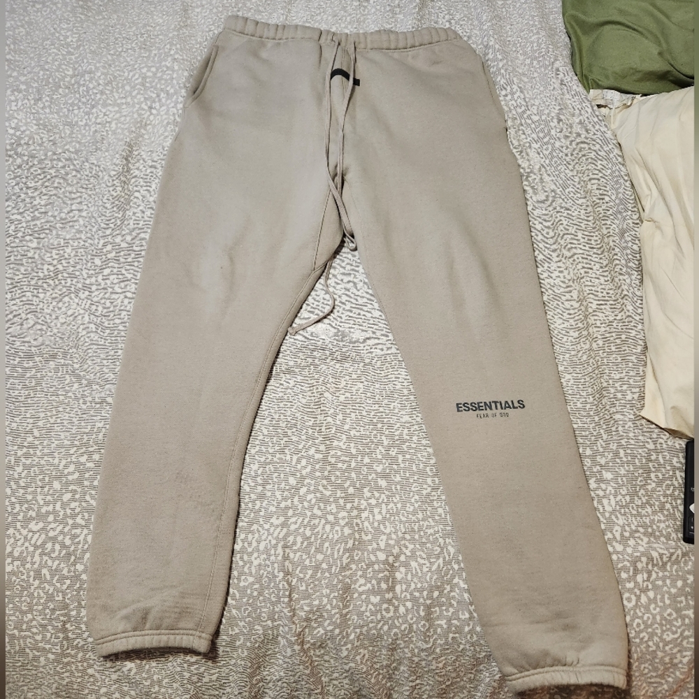 Fear of God essentials tan sweat